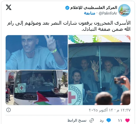 انطلاق صفقة تبادل الأسرى: الإفراج عن 1716 أسيرًا فلسطينيًا - صورة 2